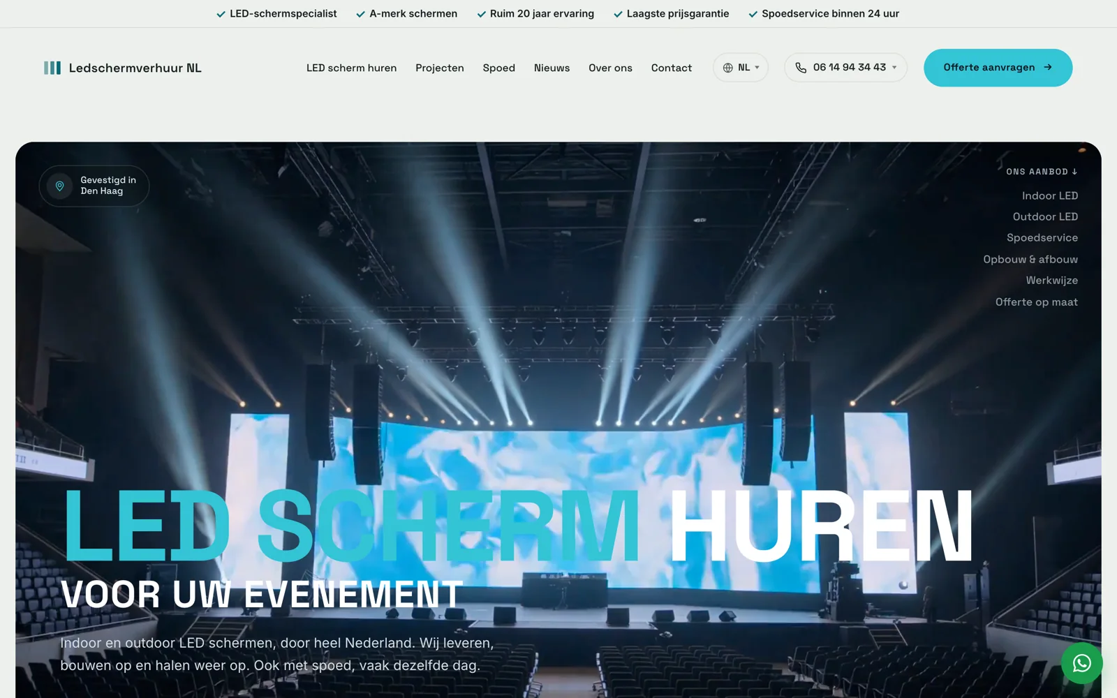 The Ledschermverhuur Nederland homepage